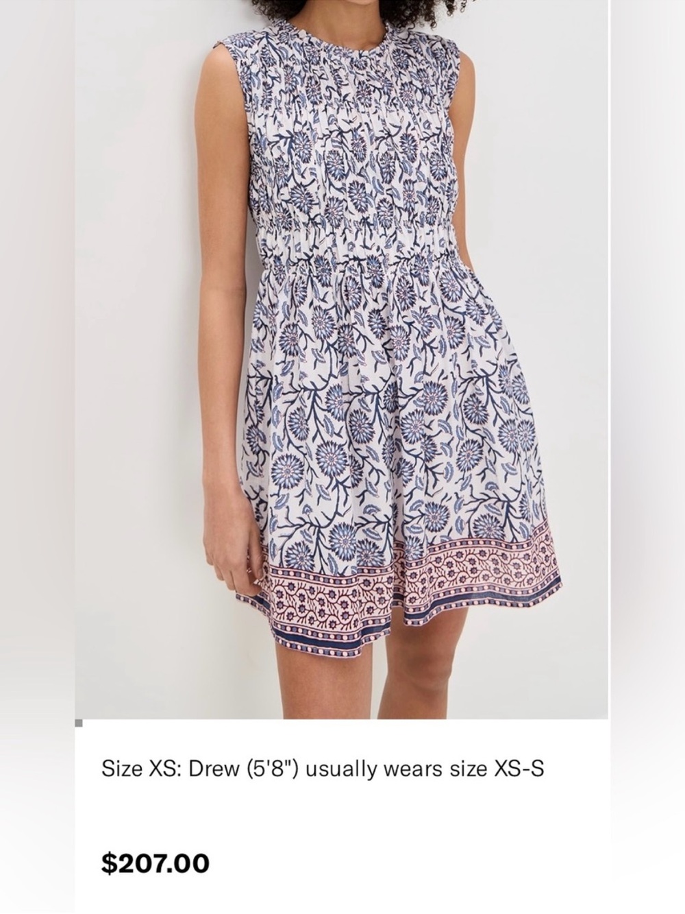 Velvet by Graham & Spencer "Marla" Block-Printed Cotton Dress, Like New - Picture 11 of 16